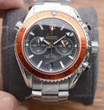 Copy Omega Planet Ocean 600m Chronograph Orange Bezel Watch